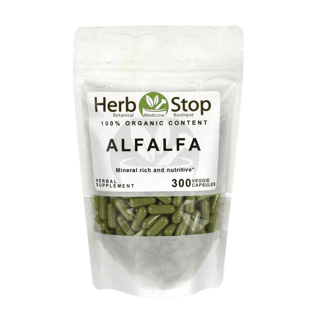 Organic Alfalfa Capsules Bulk Bag