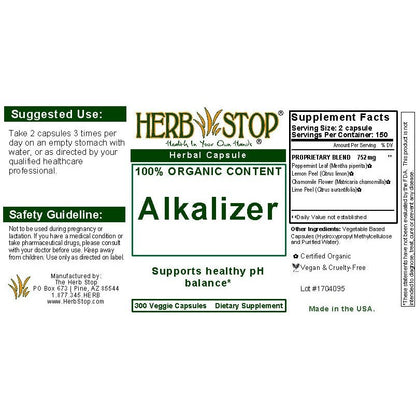 Alkalizer Capsules Label