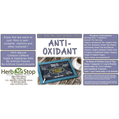 Organic Anti-Oxidant Tea Label