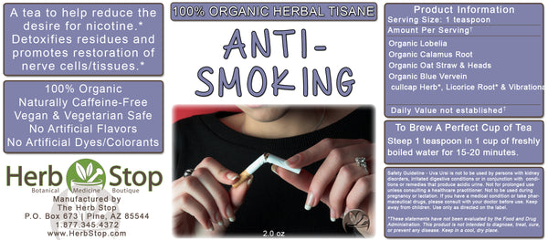 Organic Anti-Smoking Loose Leaf Tea Label