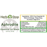 Aphrodite Essential Oil Blend Label