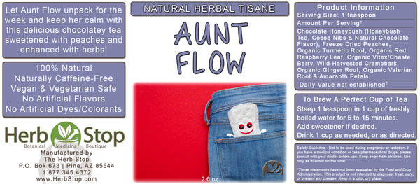 Aunt Flow Loose Leaf Tea Label