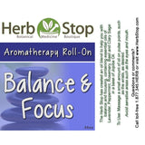 Balance & Focus Aromatherapy Roll-On Label