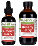Organic Bilberry Berry Liquid Extract Bottles