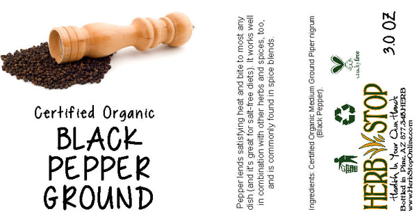 Black Pepper Ground Label