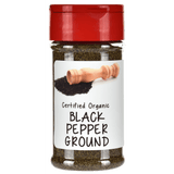Organic Black Pepper Ground Spice Jar