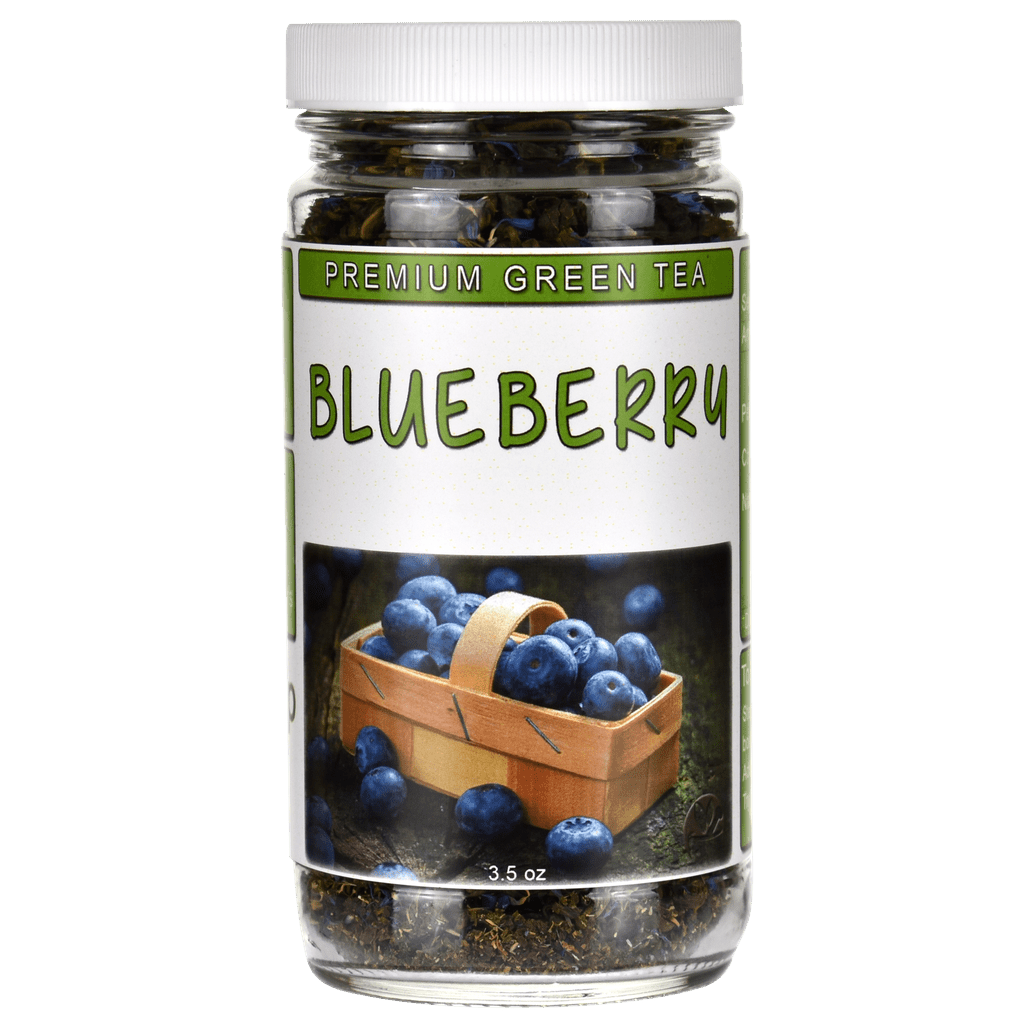 Blueberry Loose Leaf Green Tea Jar