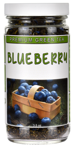 Blueberry Loose Leaf Green Tea Jar