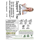 Calcium Support Tea Label