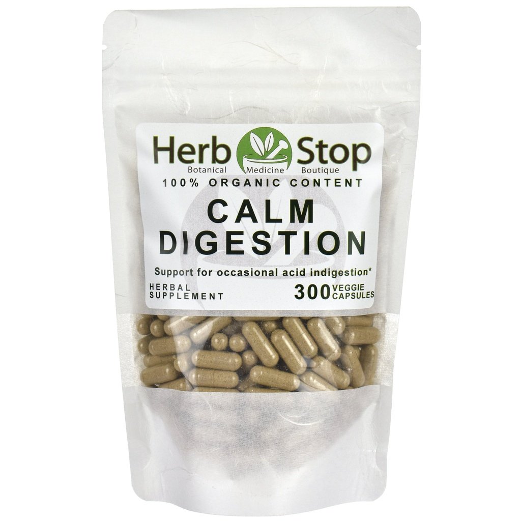Organic Calm Digestion Capsules Bulk Bag