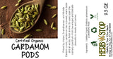 Organic Cardamom Pods Label