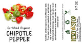 Organic Chipotle Pepper Label