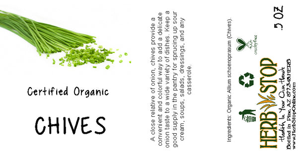 Organic Chives Label