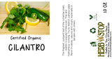 Organic Cilantro Label