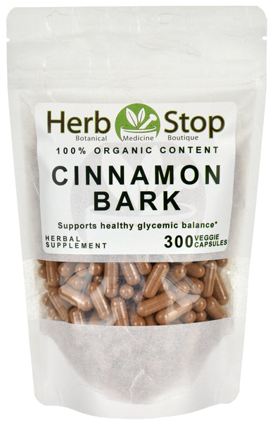 Organic Cinnamon Bark Capsules Bulk Bag