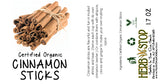 Organic Cinnamon Sticks Label