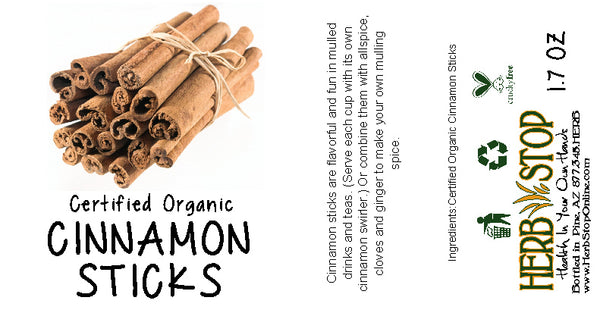 Organic Cinnamon Sticks Label
