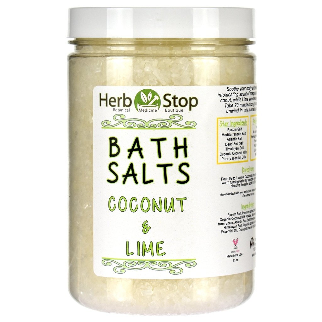 Coconut Lime Bath Salts Jar