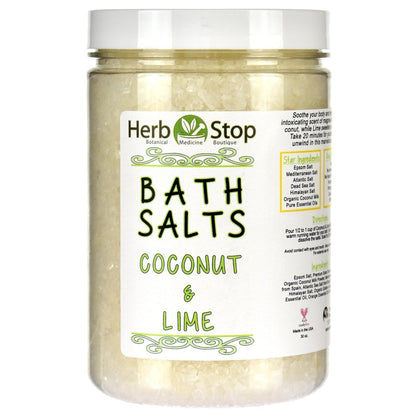 Coconut Lime Bath Salts Jar