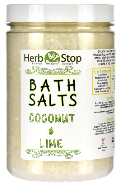 Coconut Lime Bath Salts Jar