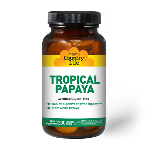 Tropical Papaya Digestive Enzyme Wafers by Country Life