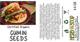 Organic Cumin Seed Label