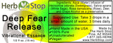 Deep Fear Release Vibrational Essence Label