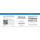 Douglas Labs Vitamin D 1000 IU Label Supplement Facts