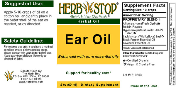 Ear Oil Label