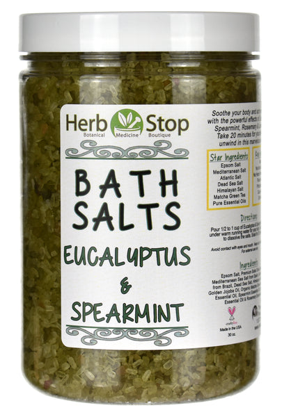 Eucalyptus & Spearmint Bath Salts Jar