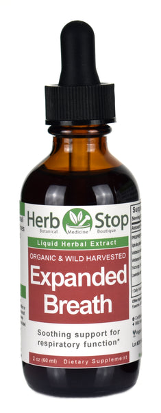 Organic Expanded Breath Liquid Herbal Extract 2 oz Bottle