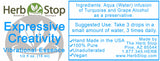 Expressive Creativity Vibrational Essence Label