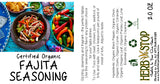 Fajita Seasoning Label