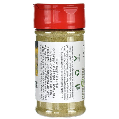Organic Flea Powder Jar Side