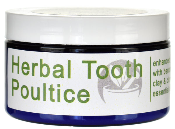 Herbal Tooth Poultice Jar side