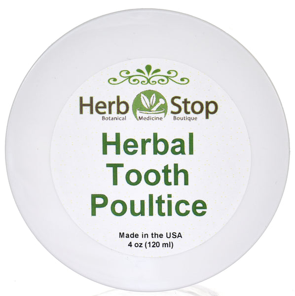 Herbal Tooth Poultice Top of Jar