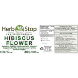 Organic Hibiscus Flower Capsules Label