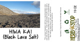 Hiwa Kai Black Lava Salt Label
