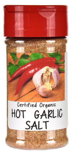 Organic Hot Garlic Salt Spice Jar