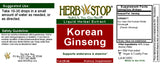 Korean Ginseng Extract Label