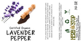 Lavender Pepper Label