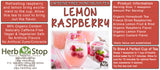 Organic Lemon Raspberry Loose Honeybush Tea Label