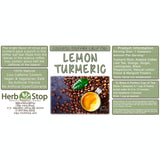 Lemon Turmeric Arabica Coffee Leaf Tea Label