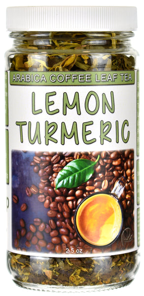 Lemon Turmeric Arabica Coffee Leaf Tea Jar