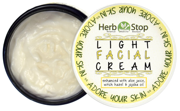 Light Facial Cream Open Jar 