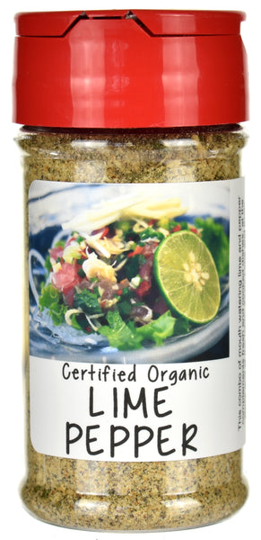 Organic Lime Pepper Seasoning Spice Jar