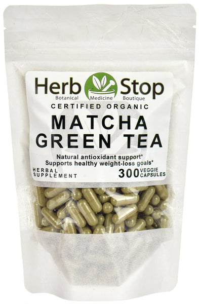 Organic Matcha Green Tea Capsules Bulk Bag