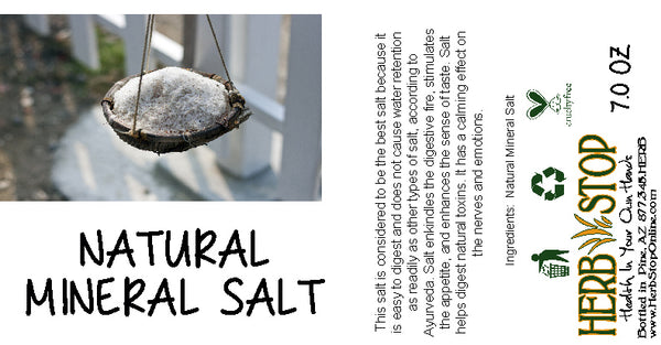 Natural Mineral Salt Label
