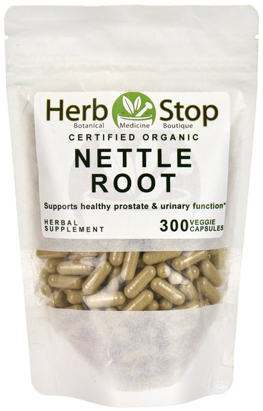 Organic Nettle Root Capsules Bulk Bag