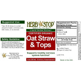 Oat Straw and Tops Extract Label